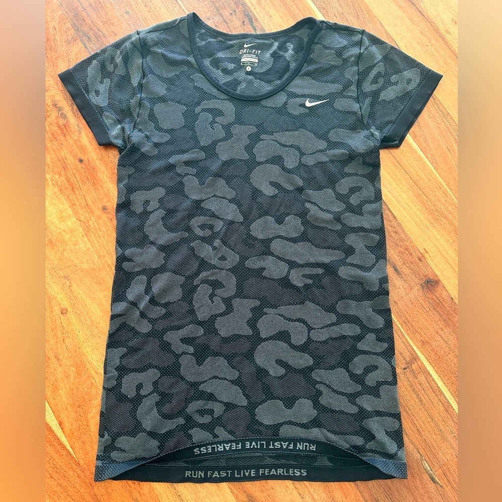 Nike Gray and Black Dri-FIT Tee